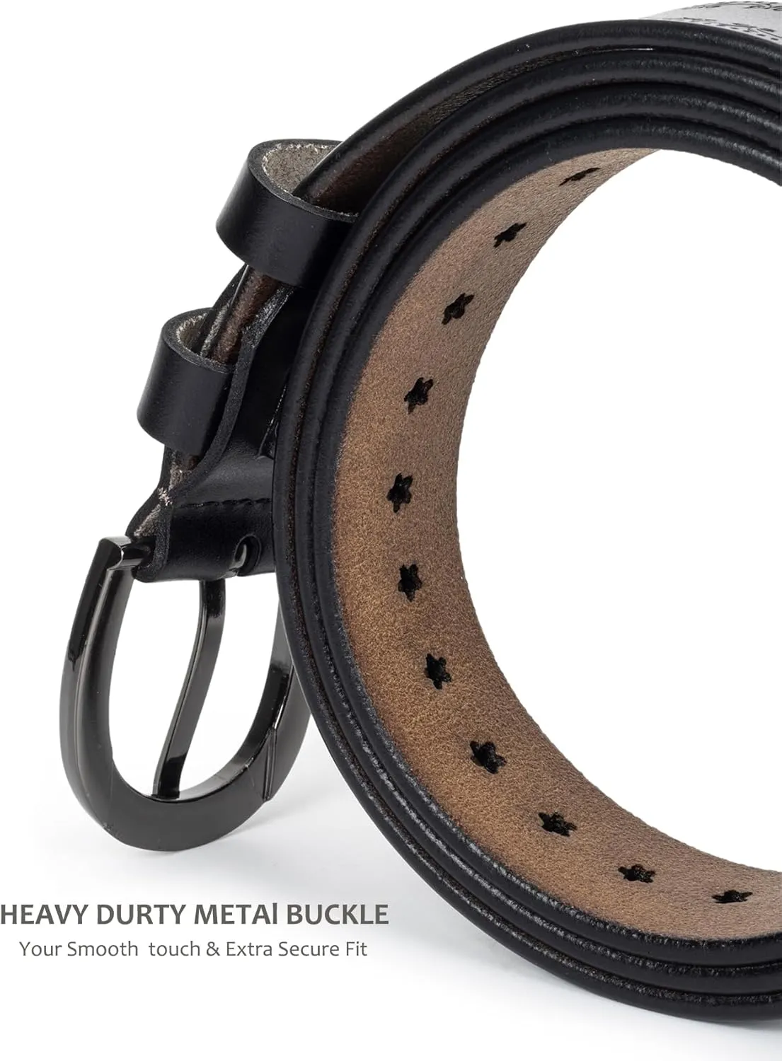 Women-Leather-Belt for Jeans Pants Adjustable-Fashion-Casual-Waist-Belts Hollow Flower Belt for Ladies Girls