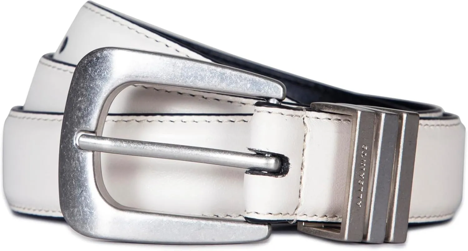 Women's 1 Inch Belt with Triple Metal Keeper & Tip, Western-Inspired Buckle