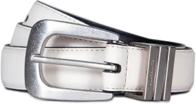 Women's 1 Inch Belt with Triple Metal Keeper & Tip, Western-Inspired Buckle