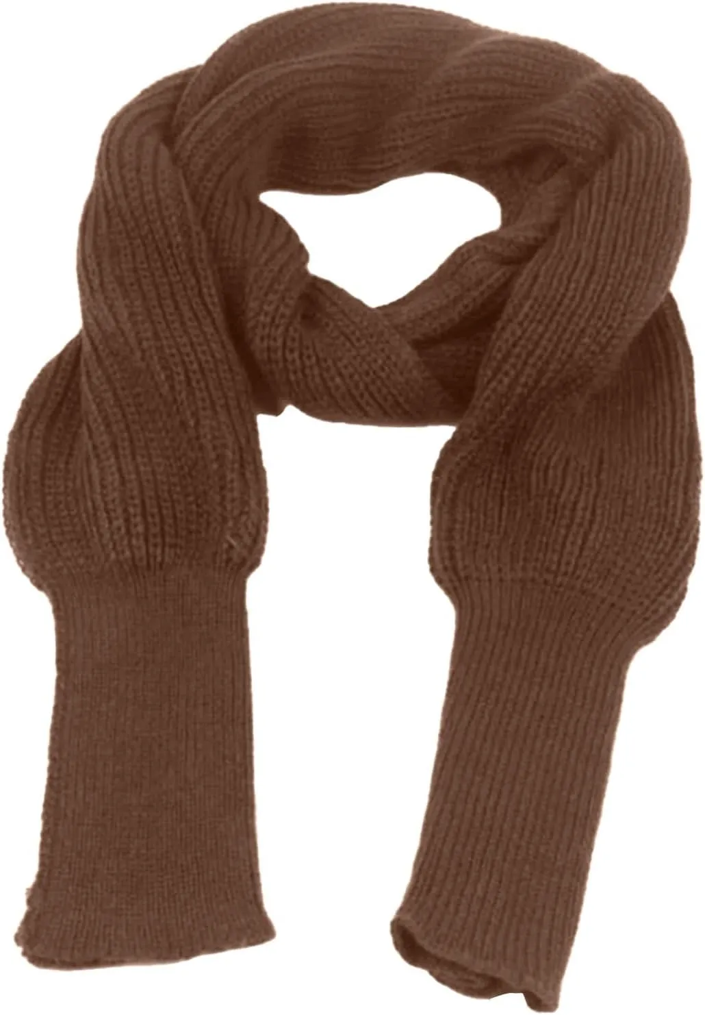 Womens Knit Sweater Tops Scarf Winter Cable Wrap Shawl Scarf with Sleeves Chunky Long Warm Crochet Scarves