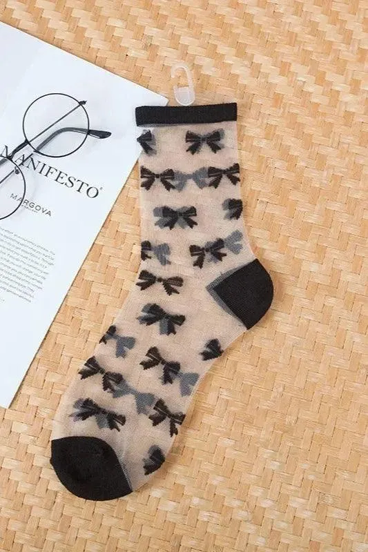 Women's Transparent Mesh Fishnet Short Socks
